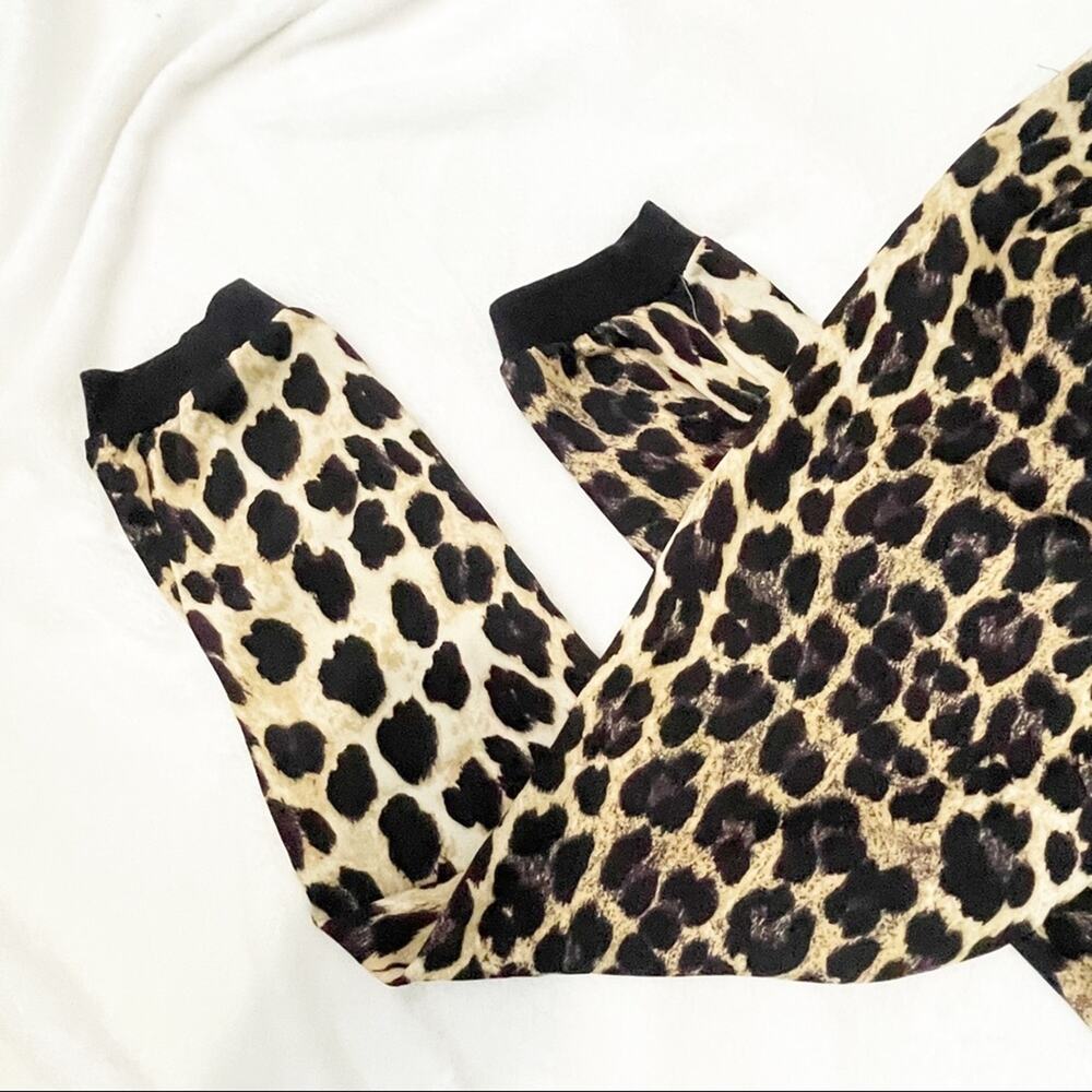 Zara Leopard Print Joggers Size Xs Elastic Waist … - image 4